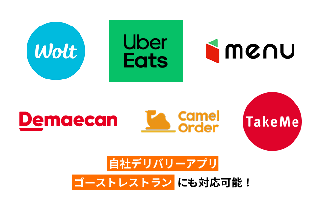 主要デリバリーサービス完全対応の一元管理